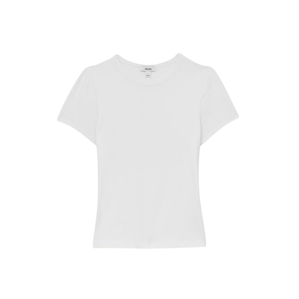 REISS Jolie Stretch-Cotton Crew-Neck T-Shirt